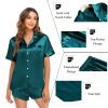 Couple Satin Matching Pajamas Sets Women & Men Short Sleeve Sleepwear Silk Button Down Nightwear 2 Pieces Loungewear