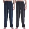 Men's 2 Pack Flannel Fleece Pajama Pants Set,PJ Bottoms Plush Warm Sleepwear Pants,Sleep & Lounge