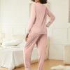 2 Pack Womens Pajama Sets Long Sleeve Lounge Sets Soft Pj Sleepwear Loungewear