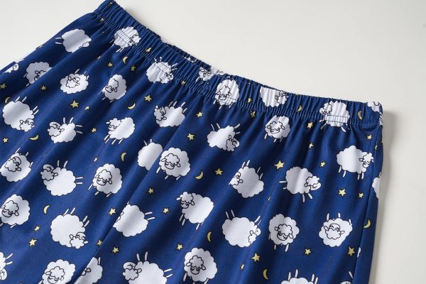 Women Soft Comfy Pajamas Cute Cat Short Sleeve Capri Pants PJS Set