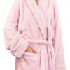 Premium Womens Plush Soft Robe Fluffy, Warm, Fleece Sherpa Shaggy Bathrobe