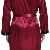 Mens Satin Robe Lightweight Silk Long Sleeve Bathrobe with Shorts Set Spa Kimono Sleepwear