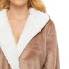 Plush Robes for Women, Womens Robe Long Fleece Fuzzy Bathrobe Hooded Warm Soft Fluffy Bathrobes