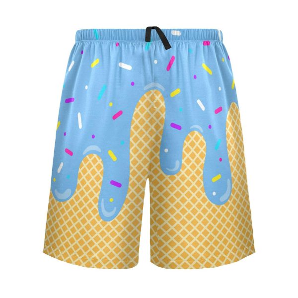 Mens Pajama Shorts Tropical Men's Pajama Bottoms with Pockets Sleepwear Lounge Sleep Shorts for Men Athletic Workout