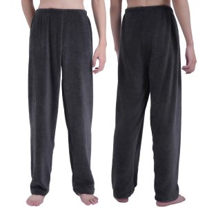 Men's 2 Pack Flannel Fleece Pajama Pants Set,PJ Bottoms Plush Warm Sleepwear Pants,Sleep & Lounge