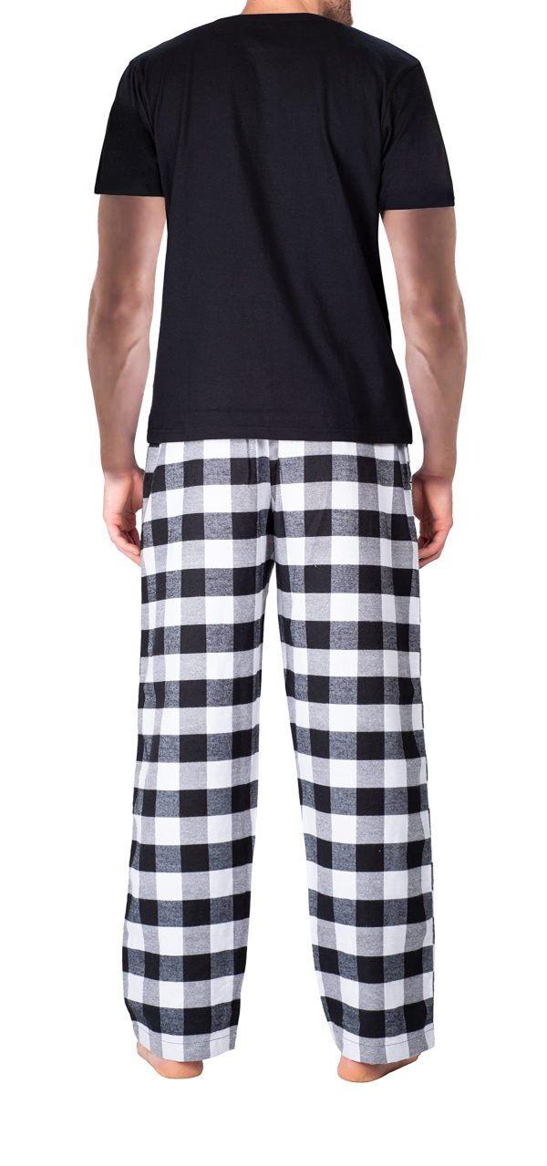 Men’s Pajama Set 2 Piece PJ with Crew Neck Tee and Pants