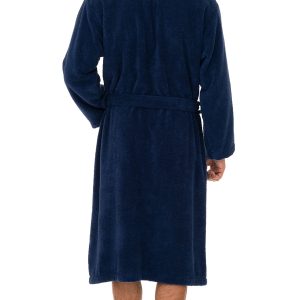 Mens Robe, 100% Cotton Luxury Bathrobe, Soft Terry Cloth Towel Robe for Men XS to 3X