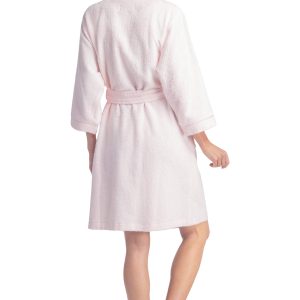 Women's Terry Bathrobe; Kimono Style; Front Pockets