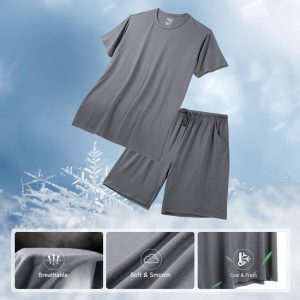 Mens Pajama Sets Shorts - Cool Pajamas Summer Pyjama PJS Loungewear Set - Pajamas Shorts PJ Sleepwear Sets for Men