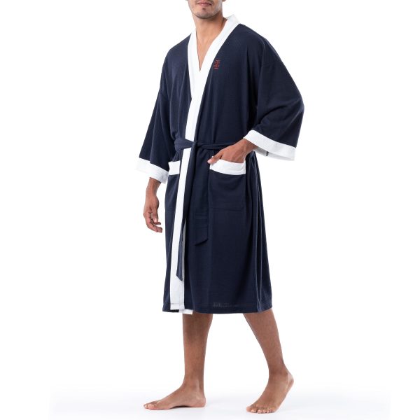 Men's Waffle Knit Kimono Robe