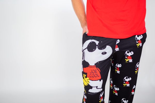 Snoopy Unisex Lounge Pajama Pants - Comfy, Loose-Fit, Ultra-Soft - Snoopy Joe Cool Sleep Bottoms
