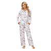 Womens Pajama Sets Floral Print, Long Sleeve Button Down Pajamas Set for Women Soft Sleepwear Pjs 2 piece Loungewear