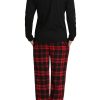 Men’s Pajama Set Pajamas For Men 2 Piece PJ Set with Cotton Flannel Men Pajama Pants and Long Sleeve Henley T-Shirt
