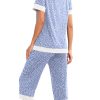 Women's Pajama Set Short Sleeve Shirt and Capri Pants Sleepwear Pjs Sets Lounge Set