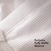 Square Waffle Spa Kimono Robe - Soft Light Hotel Bathrobe Cypress (One Size/Large, White)