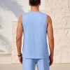 Men's Pajamas Set Workout Tank Top Pjs Sets with Shorts 2 Piece Soft Sleeveless Casual Shirts Loungewear Sets, S-XXL