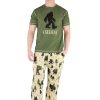 Pajama Sets for Men, Short Sleeve Cotton Pajama Shirt and Pants with Funny Animal Prints, Comfy Pajamas for Men