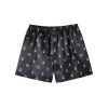 Mens Satin Boxer Shorts Pack, Silk Feeling Sleep Shorts Underwear with Button Fly, Silky Pajama Bottoms for Men