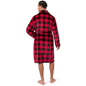 Mens Robe, Soft Robe for Men, Fleece Warm Long Bathrobe for Bath Shower Spa
