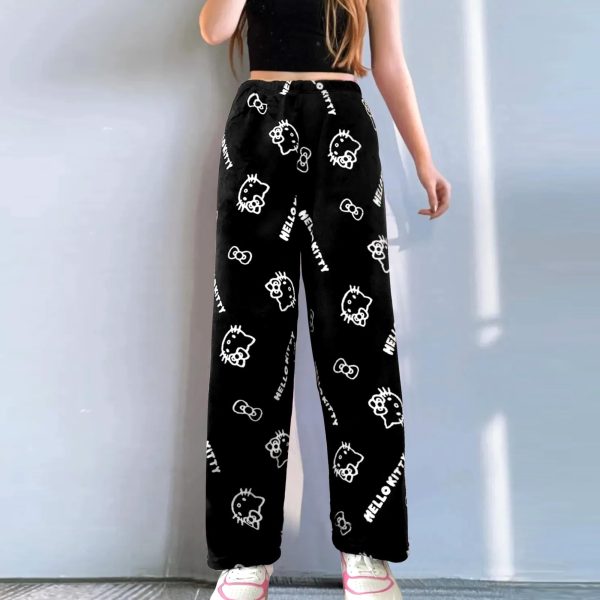 Anime Pajamas Pants Women Cartoon Cute Family All Over Print Pajama Pants Flannel Pajama Pants