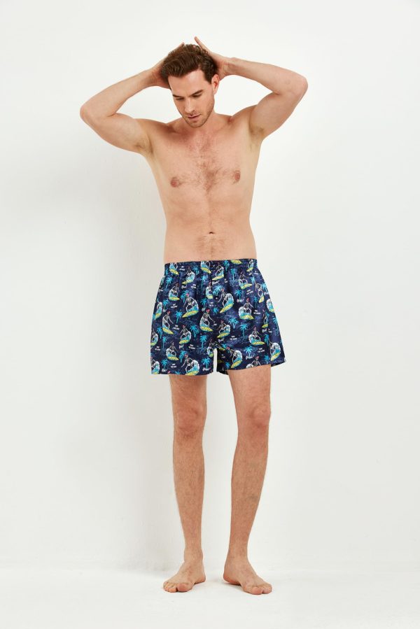 Mens Satin Boxer Shorts Pack, Silk Feeling Sleep Shorts Underwear with Button Fly, Silky Pajama Bottoms for Men