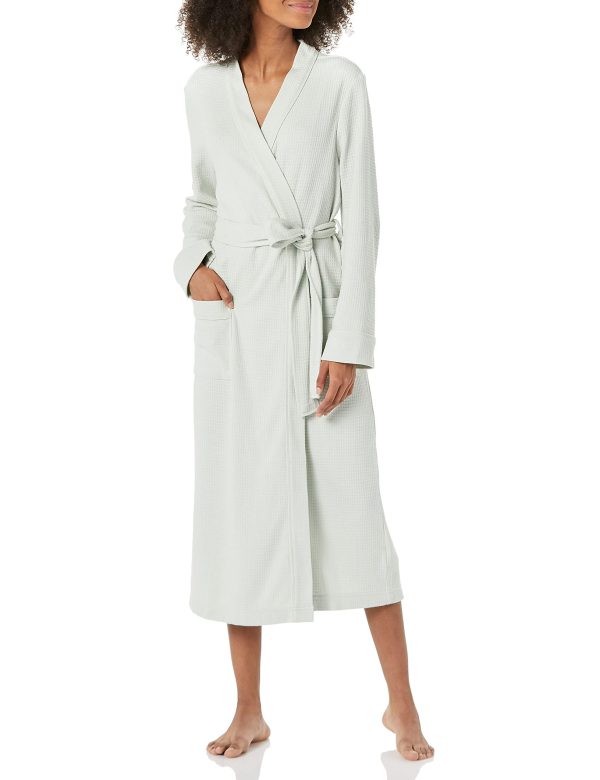 Women's Lightweight Waffle Full-Length Robe (Available in Plus Size)