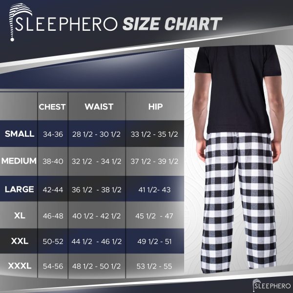 Men’s Pajama Set 2 Piece PJ with Crew Neck Tee and Pants