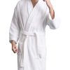 Men's Robe, Turkish Terry Bathrobe, 100% Cotton Kimono Spa Bathrobe