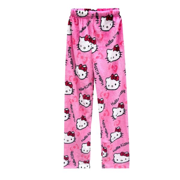 Anime Pajamas Pants Women Cartoon Cute Family All Over Print Pajama Pants Flannel Pajama Pants