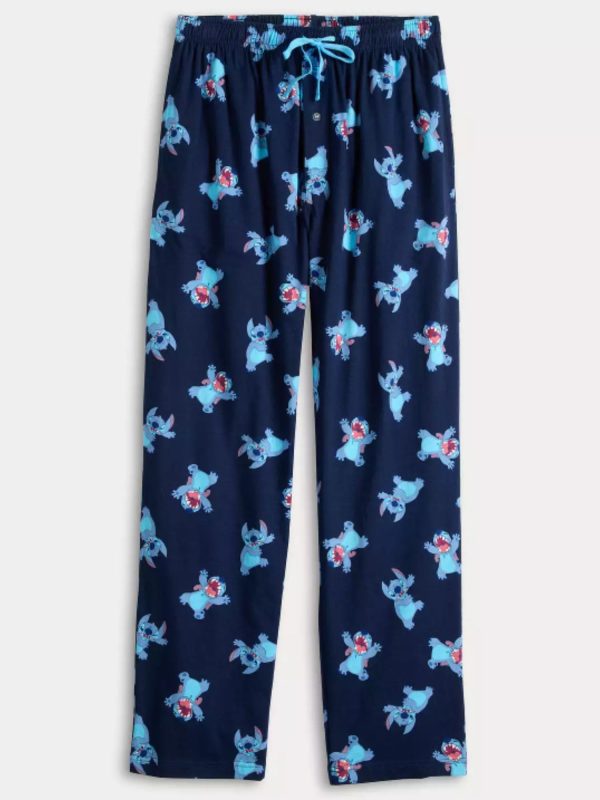 Mens Lounge Pants Stitch Pajama Bottoms