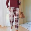 Pajamas Set for Women Long Sleeve Crew Neck Comfy Pjs Lounge Sets With Pockets