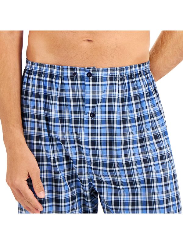 Men's Long Sleeve Plain Weave Pajama Set