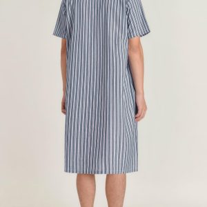 Men's Button Down Nightshirt Cotton Sleep Shirt