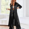 Silk Robes for Women Long Satin Bride Bridesmaid Wedding Party Robes Lightweight Sexy Sleepwear with Pockets