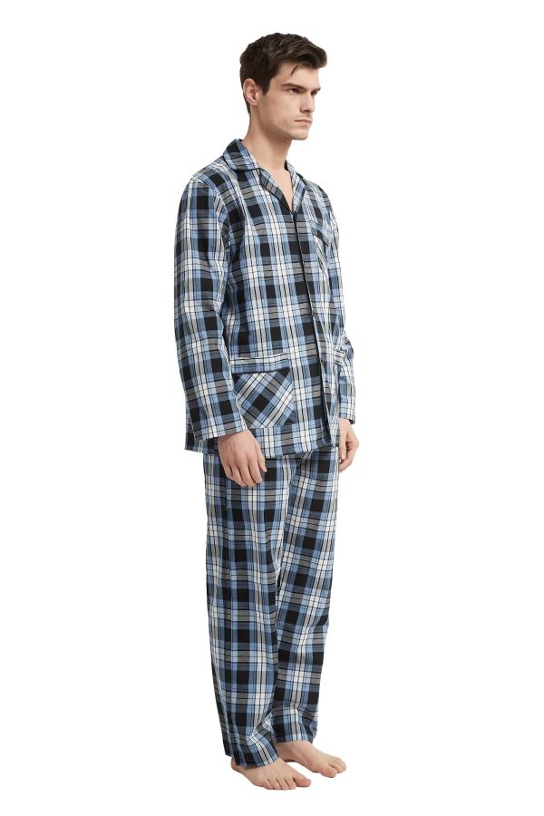 cotton pajama set for men 100% cotton pajamas soft PJS