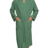 Mens Robe, Waffle Spa Bathrobe, Soft Kimono Bath Robe