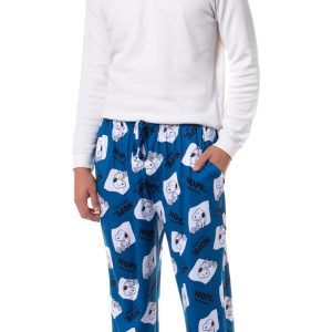 Peanuts Adult Snoopy Nope Not Today Tossed Print Sleep Pajama Pants for Men Women
