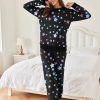 Pajamas Set Long Sleeve Pj Sets 2 Piece Jogger Pajama Sets Soft Sleepwear Loungewear for Women