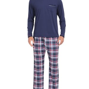 Pajama Sets for Men & Women Long Sleeve 2 Piece Sleepwear Loungewear Sets Soft PJ's with Pockets