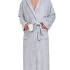 Mens Fleece Robe Hooded Plush Full Length Plush Bathrobe Warm House Robe