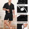 Matching Pajamas for Couples Women & Men Modal Button Down Short Sleeve Sleepwear Pjs 2 Piece Loungewear S-XXXL