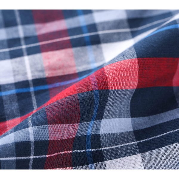 Men's Cotton Woven Pajama Pants, Soft Lounge Pajama Pants with big pockets for Men Plaid Pj Bottoms