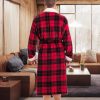 Men's Plush Sherpa Robe, Warm Bathrobe with Pockets