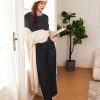 2 Pack Women Pajama Long Sleeve Sleepwear Soft Loungewear Pjs Sets with Pockets S-XXL