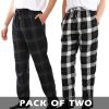 Men's Pajama Bottoms Plaid Pajamas Pants for Men Soft Long Lounge Woven Pj Sleep Pant with Pockets