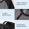 Mens Pajamas Set Cooling Summer Sleepwear Rayon Made from Bamboo Pjs Short Sleeve Henry Neck Loungewear