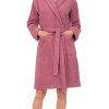 Women??s Robe, 100% Cotton Short Terry Shawl Bathrobe