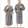 100% Cotton Robes for Women and Men, Soft Lightweight Quick Dry Unisex Couple Turkish Bathrobes