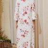Zipper Robes for Women 3/4 Sleeve Housecoats Long Lightweight Bathrobe House Dress with Pockets