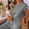 Womens Pajama Sets Cap Sleeve Sleepwear Tops and Long Pants Comfy Pjs 2 Piece Lounge Set with Pockets S-XXL